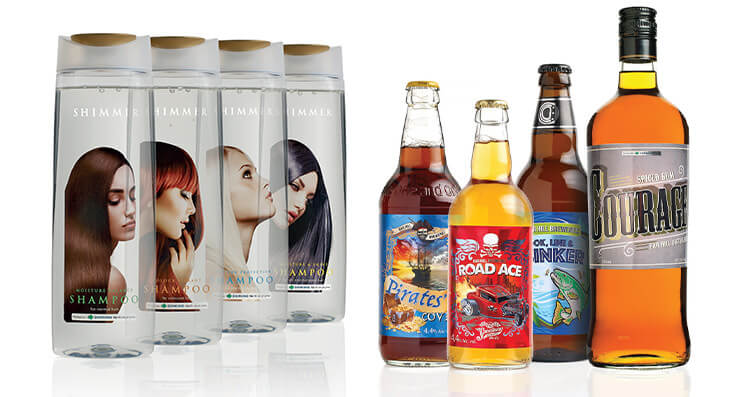 shampoo beer bottles with code marks
